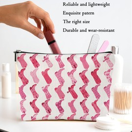 4pcs Pink Preppy Cowboy Boots Cosmetic Bags for Women Western Makeup Bag Western Stuff Country Girls Gifts Cowgirl Gifts for Women Friends Sisters Christmas Birthday Gift Zipper Bags Travel Pouch