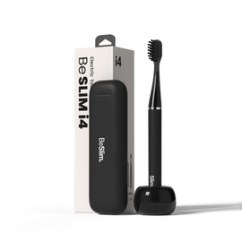 MIPOW i4 Sonic Electric Toothbrush Ultra Slim Thin Rechargeable Ultrasonic Smart Tooth Brush Free Petite Travel Case & Ceramic Holder Dock for Travel & Home, IPX7 Waterproof, 2-(Gray)