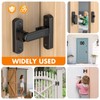 Barn Door Lock, 90/180 Degree Door Latch, Adjustable Lock Height