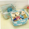 LABRIMP Flamingo Fabric Storage Bins with Handles Foldable Organizer for