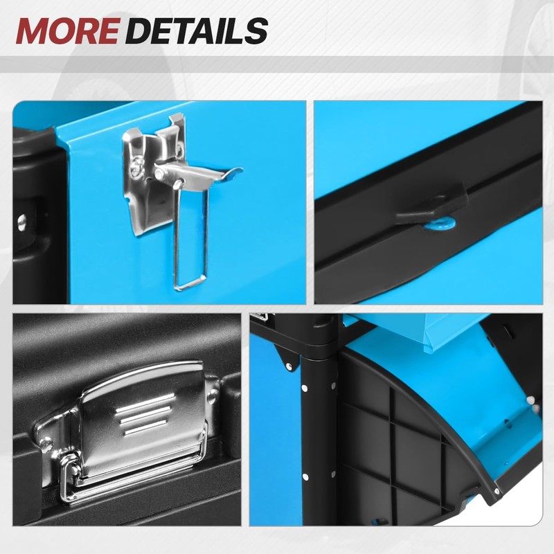 D SOLUTIONS Rolling Tool Box 3-Drawer, Stackable Garage Organizer, Home