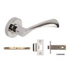 Excel Architectural Door Handles & Push Button Privacy Latch, Polished