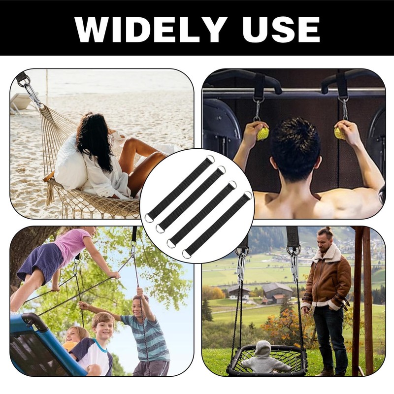 4 Pack Hammock Straps and Tree Swing Straps Heavy Duty
