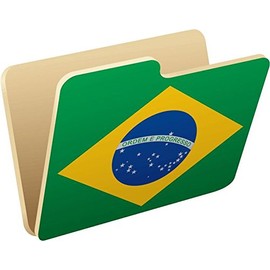 Zirni Brasil Folder Flag Icon Football Soccer Sport Sticker Decal Design