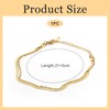 FloralGrace 2 Pieces Gold Anklets for Women, Gold Anklet Set