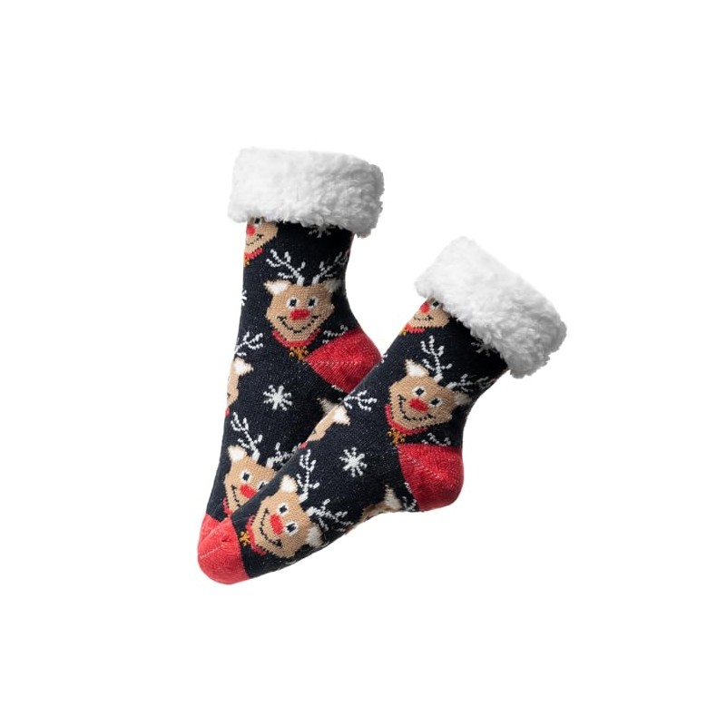 1 Pair Women's Cuddly Christmas Socks Size 36-41 Warm Socks