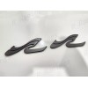 SEARAY BOAT 2PC SR WAVE Matte Black EMBLEM BADGE For
