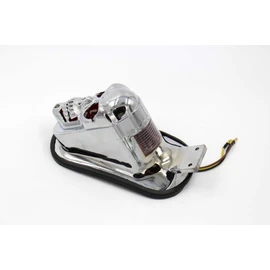IMP Cool Skull Tail Lamp with Glowing Eyes for Universal Motorcycle Use, Chrome, 12V
