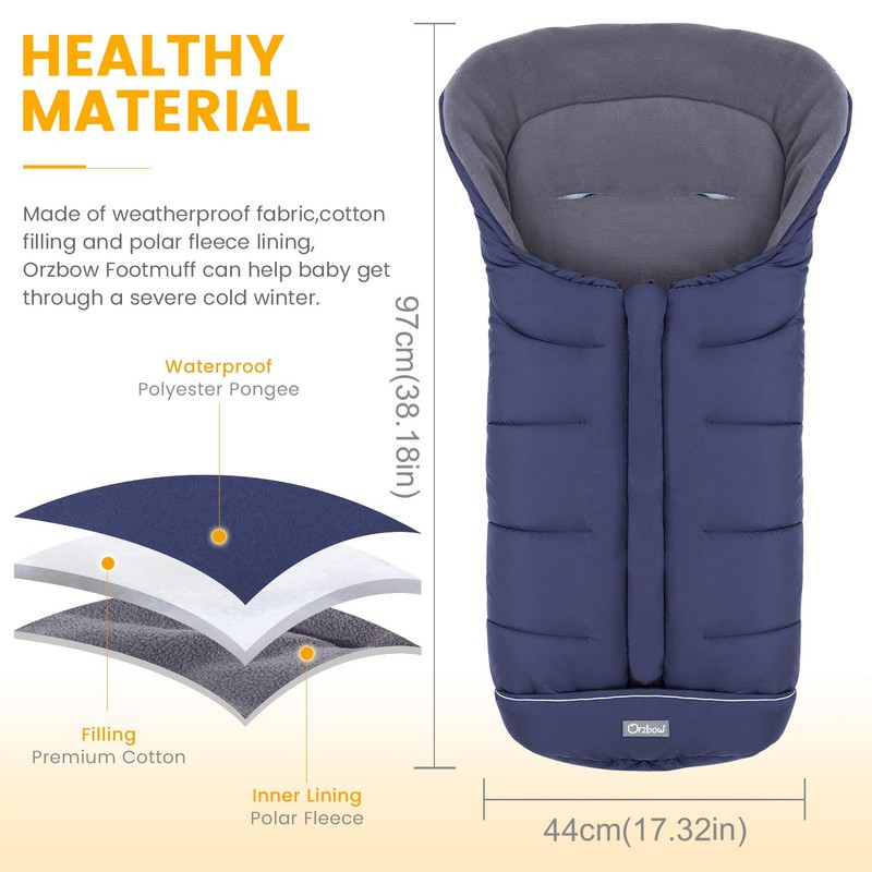Orzbow Warm Bunting Bag Universal,Stroller Sleeping Bag Cold Weather,Waterproof Toddler