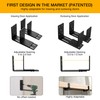 Adjustable Barricade Brackets (2pcs) - Drop Open Bar Holder for