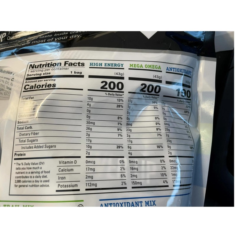 Gourmet Nut Power Up Trail Mix, 1.5 oz, Variety Pack,