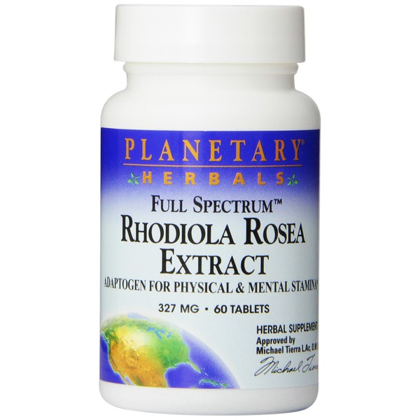 Planetary Herbals Full Spectrum Rhodiola Rosea Extract Tablets, 60 Count