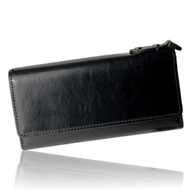 DEVICE (デバイス) Long Wallet, Wallet, Men's and Women's, Large Capacity Crass Long Wallet, Black