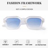 ADE WU Trendy Square Sunglasses for Women Men, Retro 70s