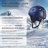 Black Crevice Adult Ski Helmet Stripe, Matt White/Black, L