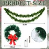 Juinte 2 Pcs Christmas Golf Cart Decoration Golf Cart Light-up