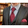 'Shlax & Wing Red Dots Maroon Wedding Multi Coloured Men's