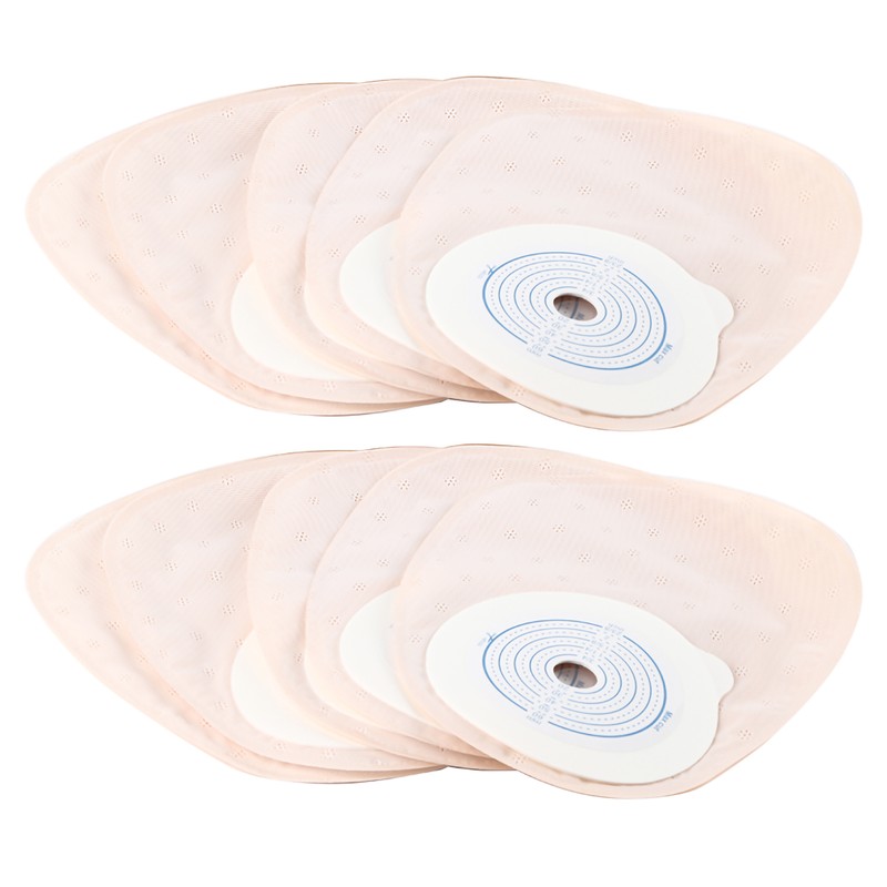 10pcs pack One piece System Ostomy Bag Medicals Drainable Pouch