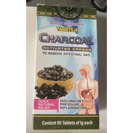 Dina Carbon Vegetal 90  Tabletas 100% Natural