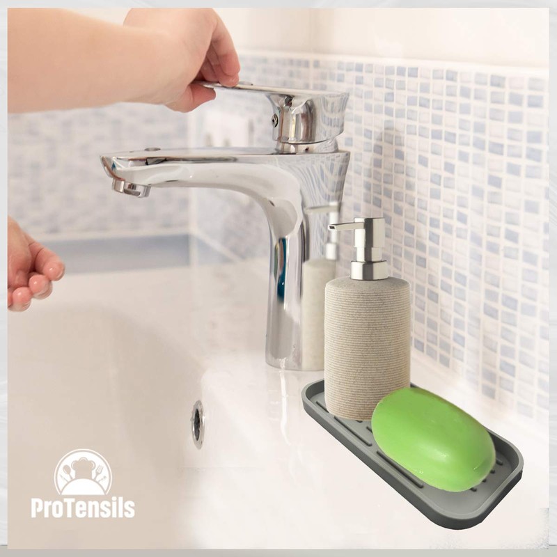 ProTensils Silicone Kitchen Sink Organizer for Sponge Holder, Soap Dispenser