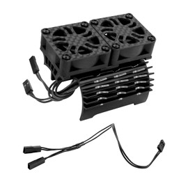 30mm RC Motor Cooling Fans Surpass Hobby Twin with Metal Cover 4068 4274 Brushless Motor Heatsink for 1/8 RC Car 40mm 42mm Brushless Motor