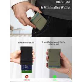 Pop Up Wallet for Men with Quick Access to Cards, RFID Minimalist Men's Wallet That Can Hold 6 Credit Cards, The for Men(2 Pcs