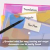 Document Wallet A4 30 Pack, Document Folder A4 Transparent Portfolio