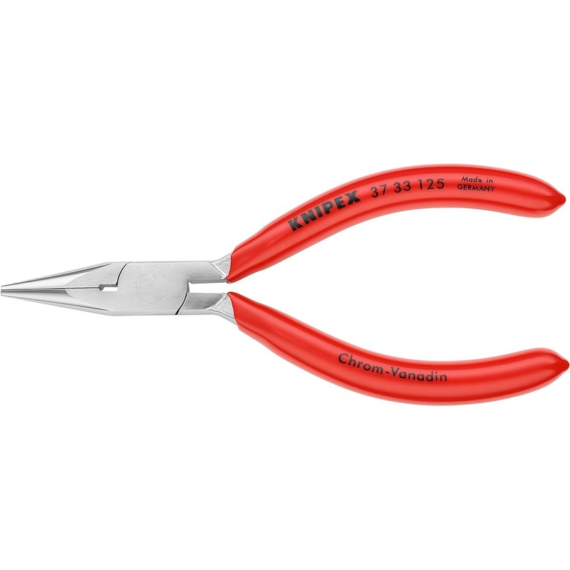 Knipex Flat Nose Pliers for precision mechanics chrome-plated, plastic coated