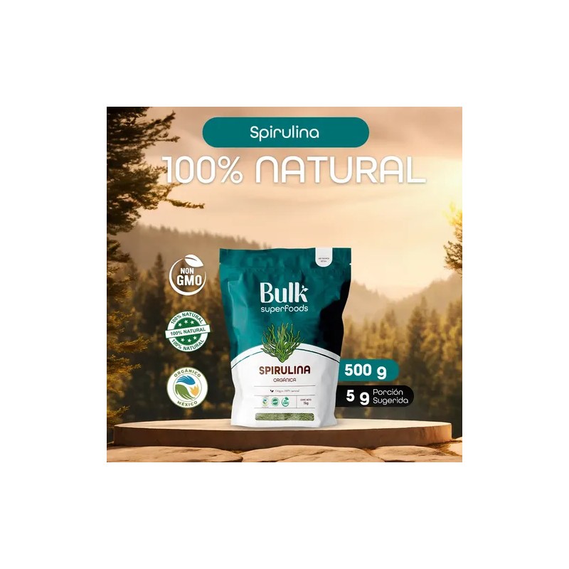 Spirulina Orgánica En Polvo 500g Natural Premium Espirulina