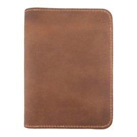 Hide & Drink, Double Passport Cover with Slots for Bills and Keys, Rustic Case, ID Organizer, Full Grain Leather, Handmade Accessories, Single Malt Mahogany