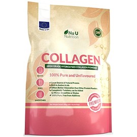 Collagen Powder 600g, Protein High Grade Unflavoured Hydrolysed Collagen Peptides, Made in The EU, Pure Bovine 100% Collagen Hydrolysate, Resealable Pouch