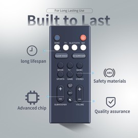 ZWP YAS-209 YAS-109 Replacement Remote Control for Yamaha Soundbar YAS109 YAS209 ATS1090 ATS2090 YAS109BL YAS209BL YAS-109 YAS-209 ATS-1090 ATS-2090 YAS-109BL YAS-209BL Sound bar Remtoe