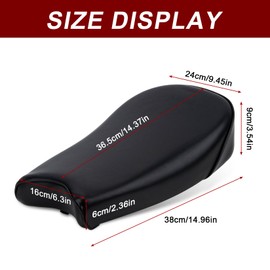 Mini Bike Seat - PSLER Motorcycle Seat, 15 Inches Seat Compatible with CT200U-EX 196cc 200cc Trail bike Cushion Replacement parts