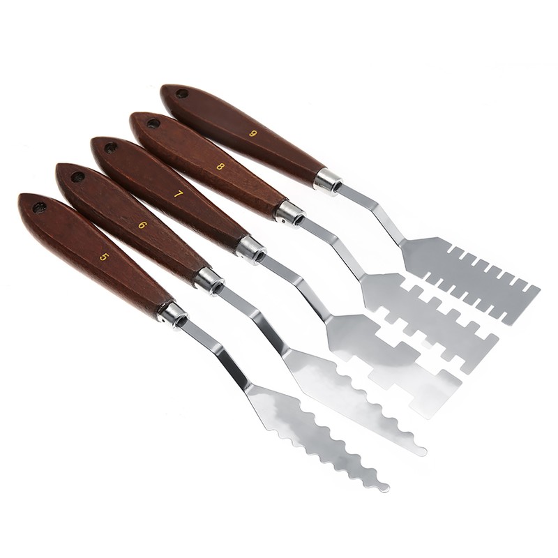 9PCS Professional Spatula Paint Mixture Scraper Set Artist Oil Painting
