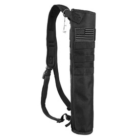 KRATARC Archery Lightweight Back Arrow Quiver Foldable Compact Hip Arrows Bag with Molle System Hanged for Target Shooting (Black- Diameter 4'')