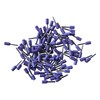 GTSE 100 pcs Violet Single Entry 0.25mm² Bootlace Ferrule Connector