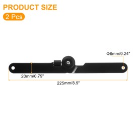 sourcing map 2 Pcs Lid Support Hinge, Rotatable Folding Lift Up Hinge for Furniture Wooden Boxes Jewelry Case Chest Cabinet Cupboard, 8.9"x0.79"