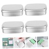 Minkissy 16pcs Refillable Aluminum Cream Containers Square Balm Jars for