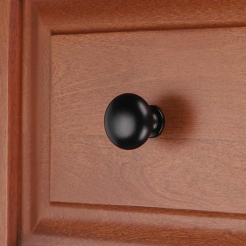 Mengico 1 Pack Kitchen Drawer Knobs Black,Solid Cabiinet Knob Hardware,Pulls