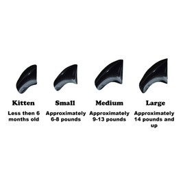 Purrdy Paws 100 Pack Soft Nail Caps for Cat Claws Black Large