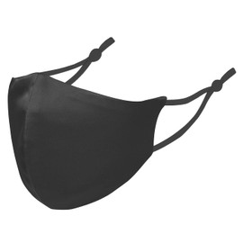 SiL'Amour Natural Silk Mask, 100% Silk, No Jaws, Fall and Winter, Dry Protection, Skin-Friendly, Moisturizing, Washable, Wired, Women's, Men's, Black