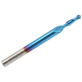 Ballnose Cutter Ball End Mill Blue Coated Spiral Router Bit Milling Cutter 3.175x2.5x8mm
