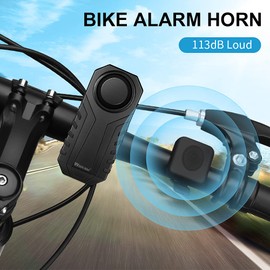 WSDCAM Bike Alarm Horn with Remote Loud 113dB, Waterproof Wireless Antitheft Vibration Bicycle Alarm with Bike Horn for Adults Mountain Bike Road Bicycle Scooter