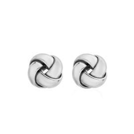 Tuscany Silver 8mm Knot Stud Earrings