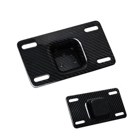 PJMTCUSTOM Carbon Fiber License Plate Mount Bracket, Rear Fender Mounting, for Harley Davidson Sportster, Softail, Dyna, Touring