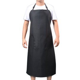 VWELL Rubber Vinyl 41.5'' Waterproof Apron for Men Women, Dishwashing, Chemical Lab Work Apron Butcher Apron PVC Grooming Apron