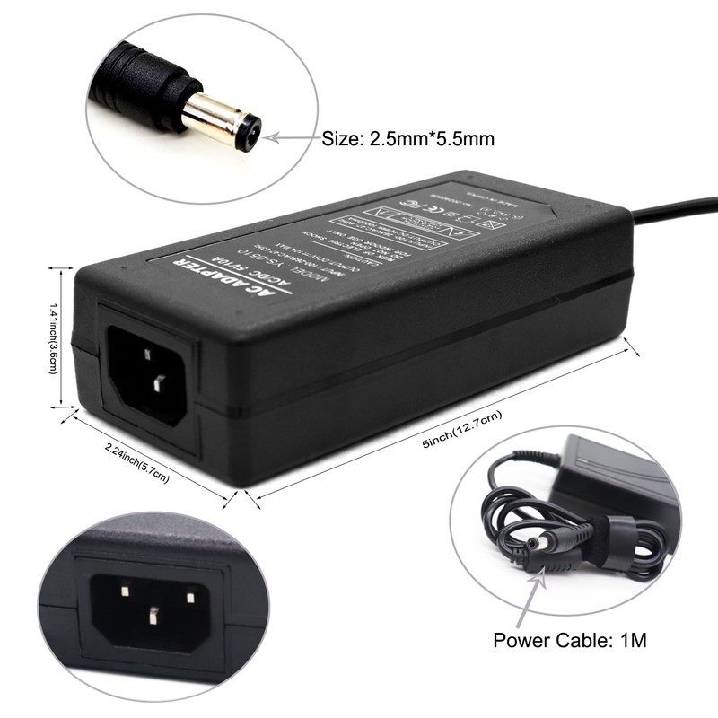 5V 15A 75W Power Supply AC/DC Adapter, 100-240V to DC