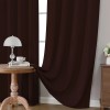 CUCRAF Chocolate Blackout Curtains 52X54 Pack Of 2 Thermal Insulated