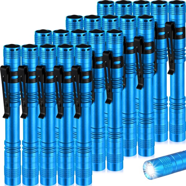 Hortsun 20 Pcs Mini Pen Light Flashlights Pocket Flashlights Pen