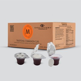 DISCOVERY PRODUCTS Pre-Filled Communion Cups with Wafer & Juice - Pack of 500